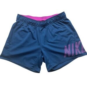 Nike Women's Dri-Fit Running Shorts Size Small Blue Pink - 790